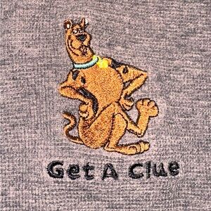 Vintage XXL Warner Bros Scooby Doo Grey Polo Shirt 2000